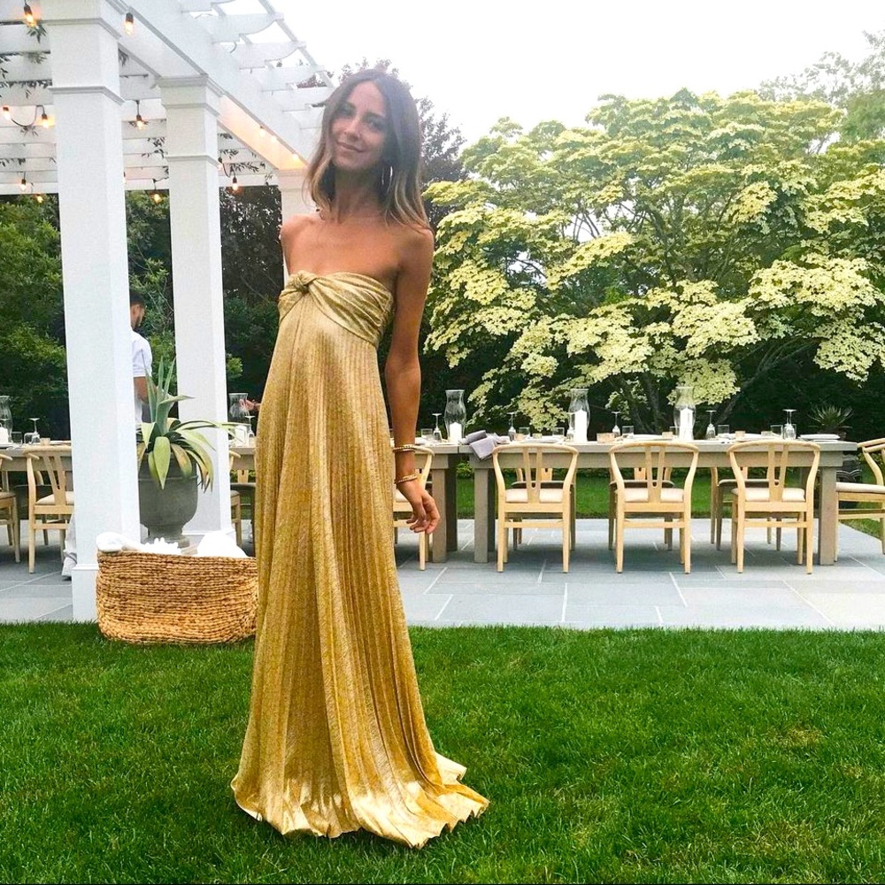 Alexis Gold Floral Gown *NEVER WORN*